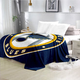 St Louis Blues Hockey Team Flannel Fleece Throw Blanket